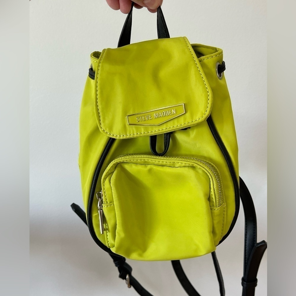 Steve Madden mini backpack with additional zippered coin ear buds pouch